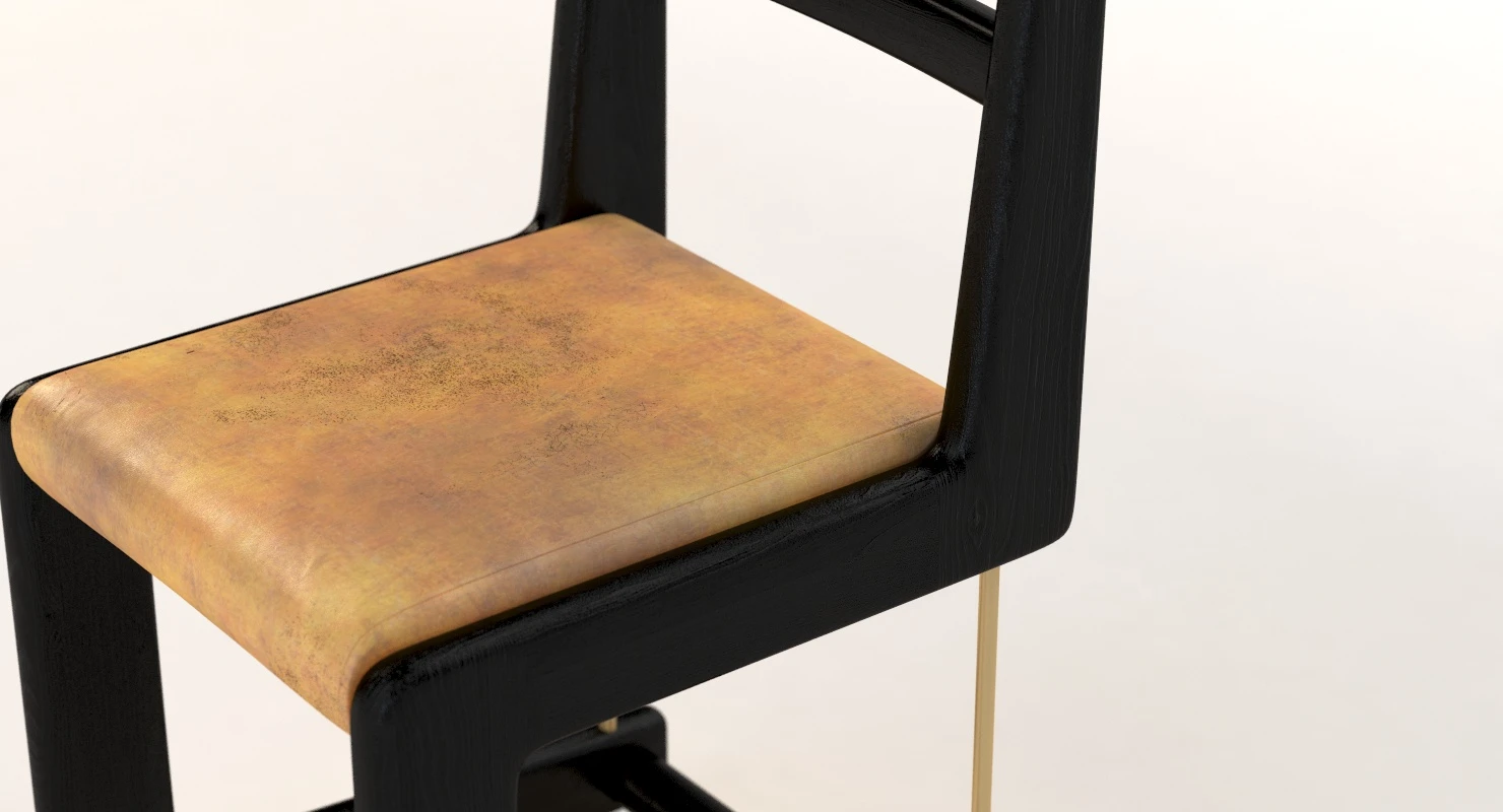 Cruz stylish Dining Chair 3D Model_09