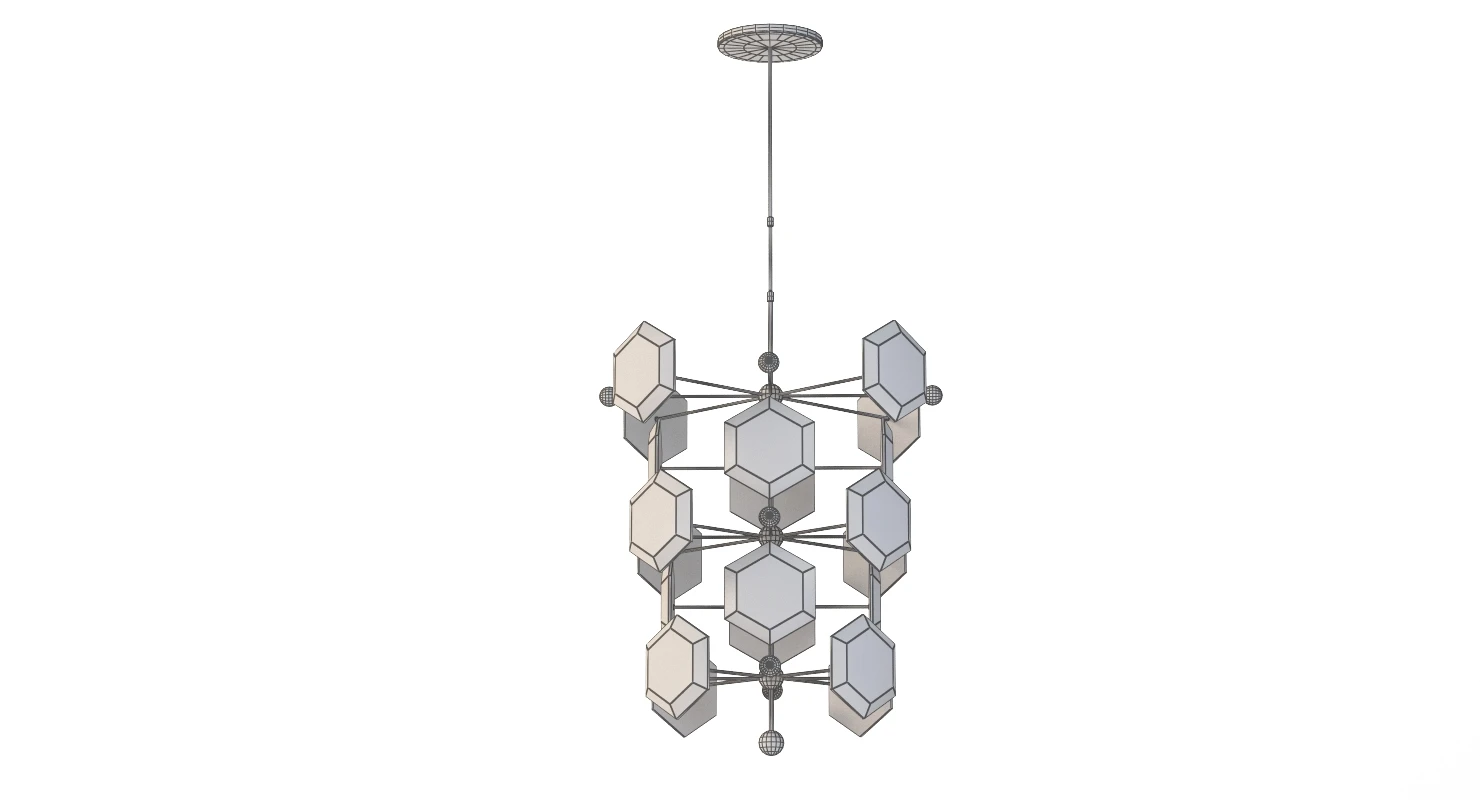 Currey Honeycomb Chandelier 3D Model_011