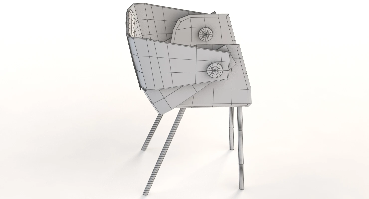 Da A Tatou Metal Chair By Angeletti Ruzza 3D Model_014