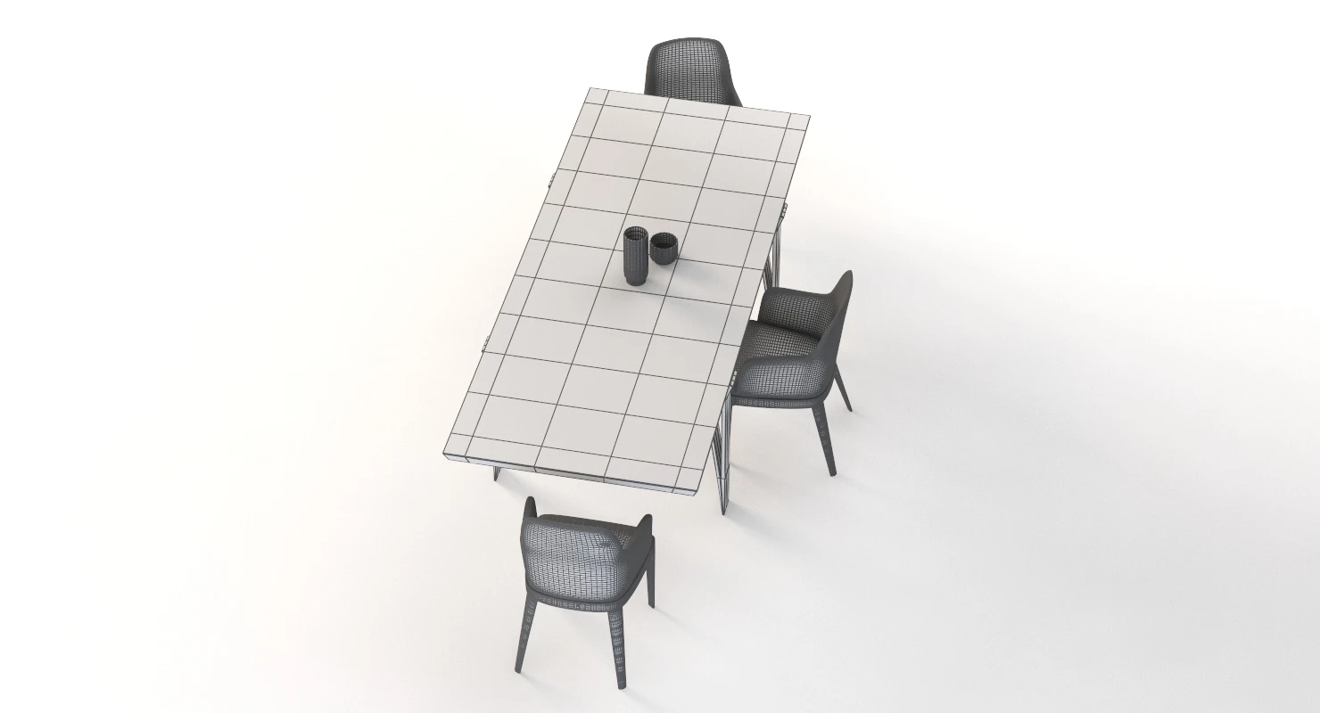 David Dining Table 102 And Chair 3D Model_014