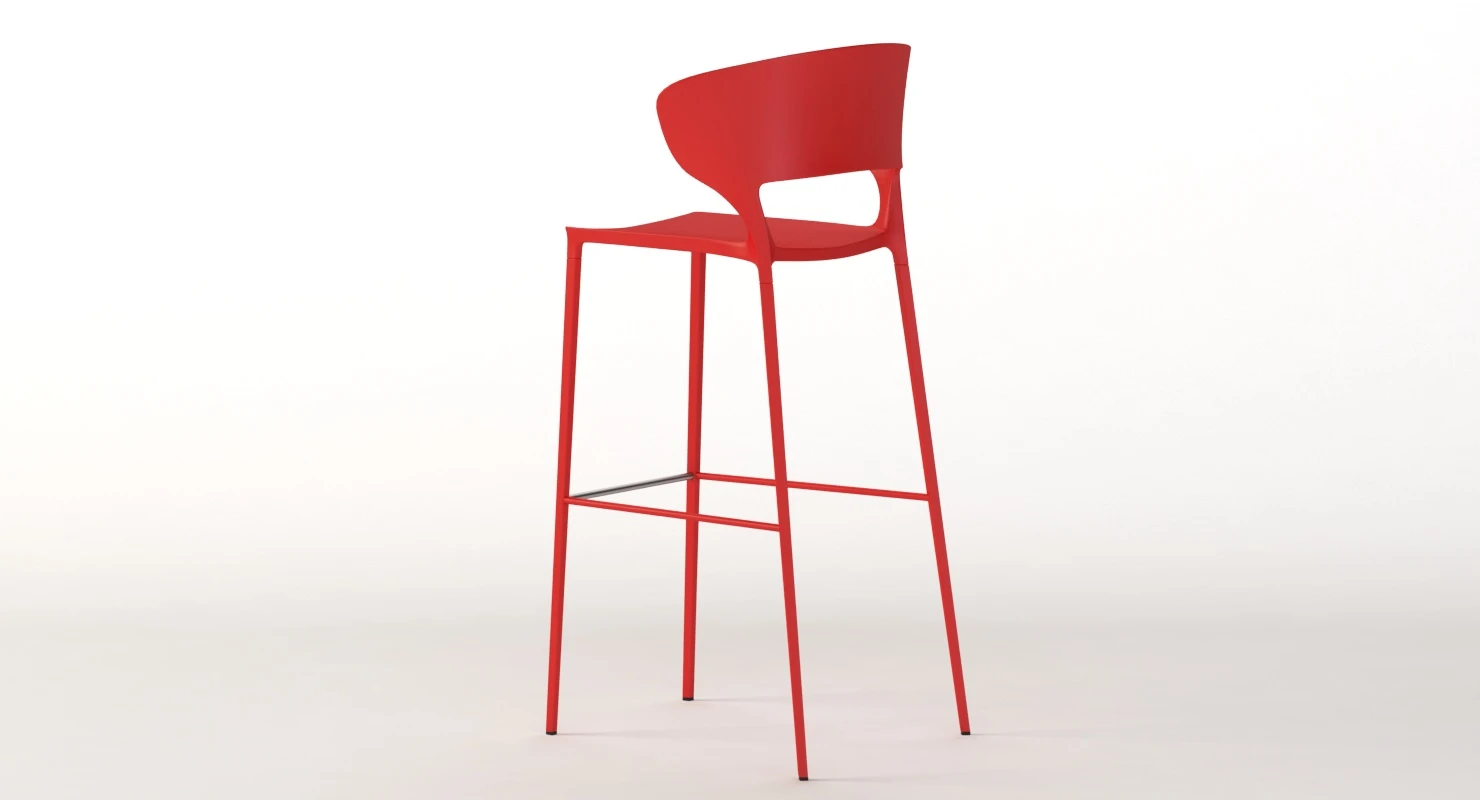 Desalto Koki High Barstool H80 3D Model_06