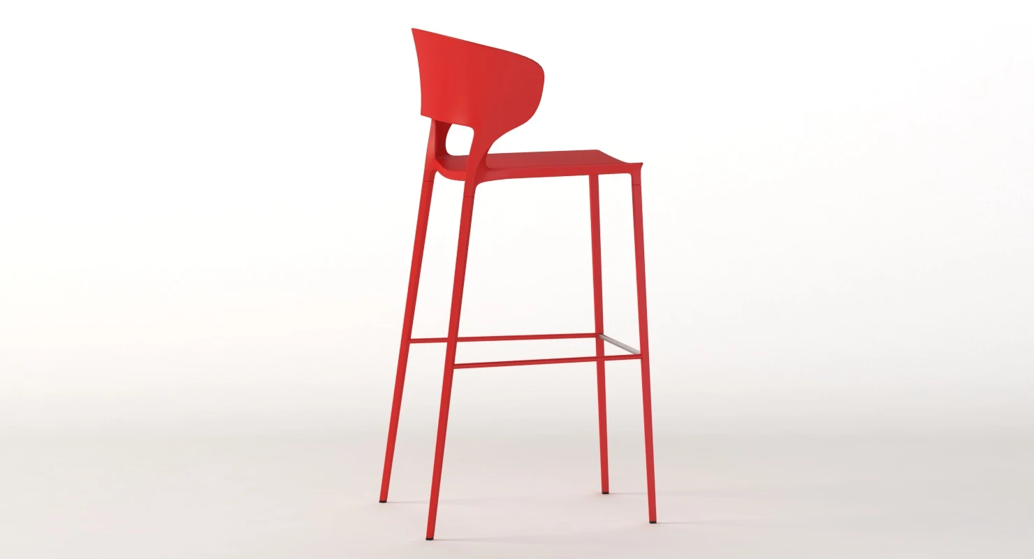 Desalto Koki High Barstool H80 3D Model_04