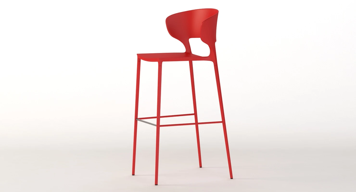 Desalto Koki High Barstool H80 3D Model_07