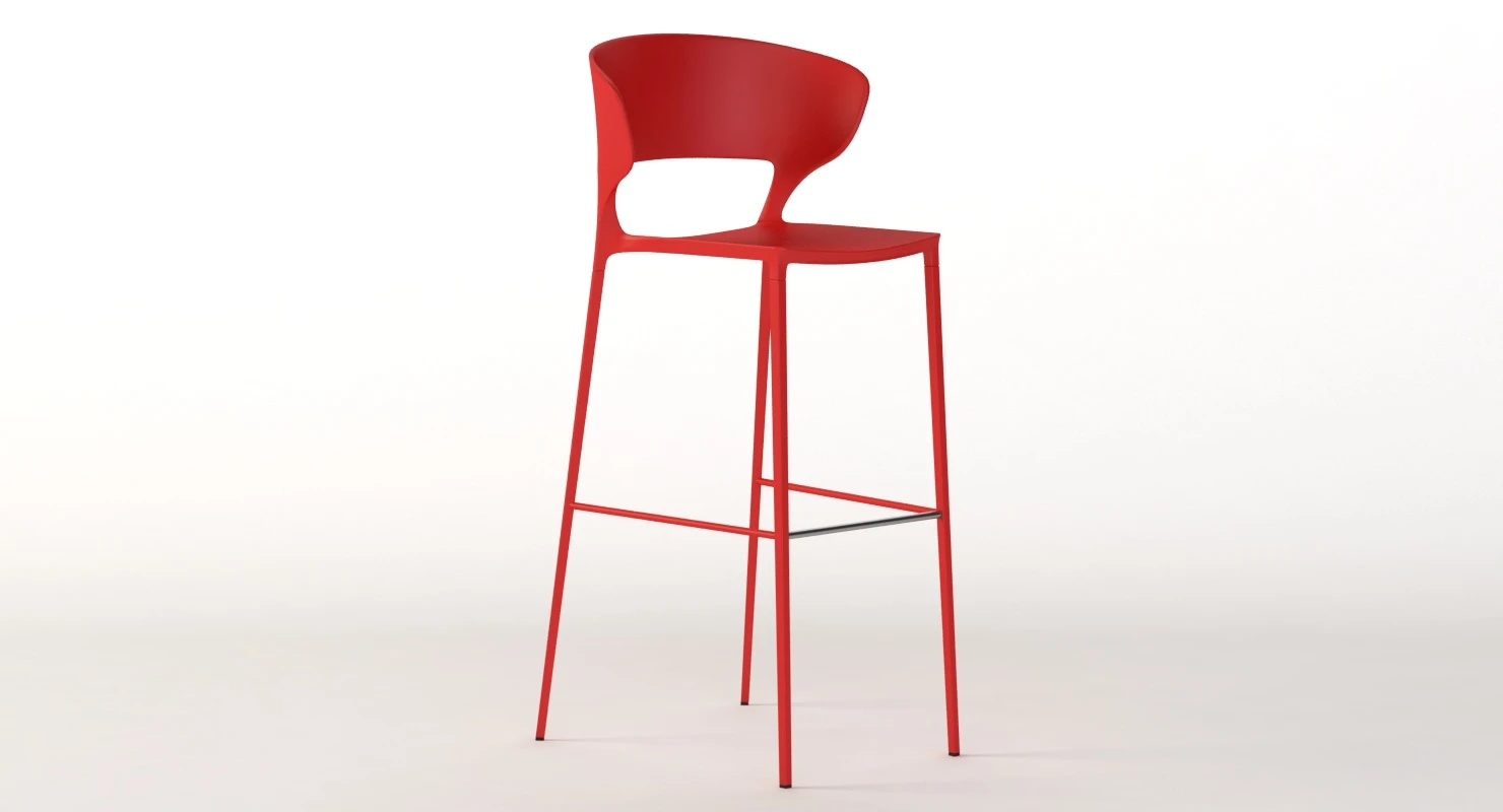 Desalto Koki High Barstool H80 3D Model_03