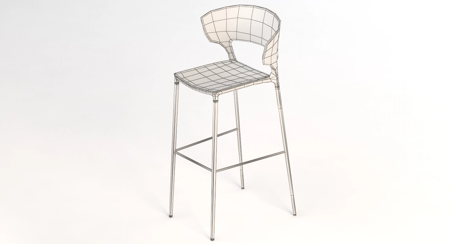 Desalto Koki High Barstool H80 3D Model_010