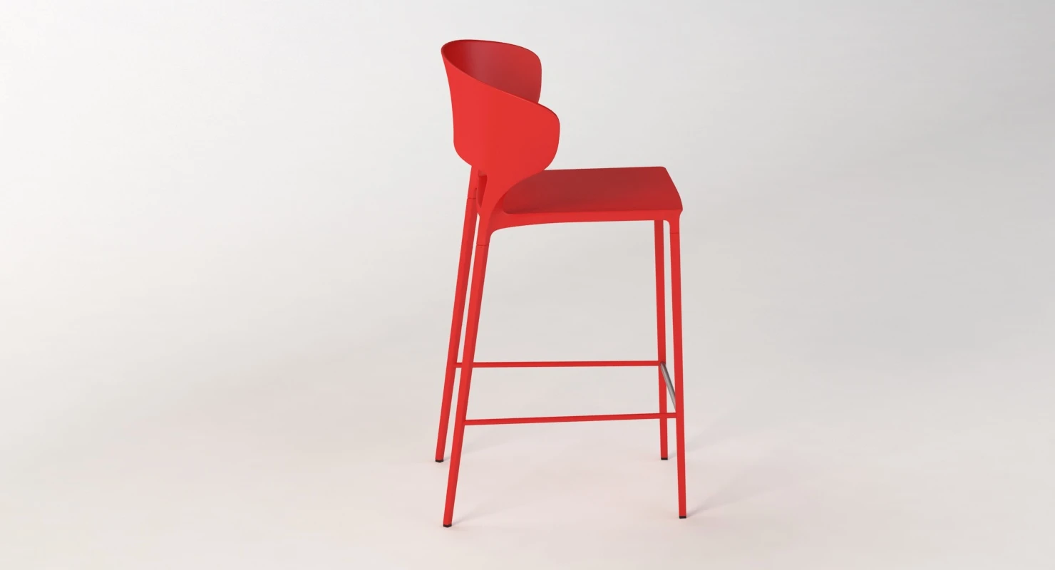 Desalto Koki High Medium stool H64 3D Model_03