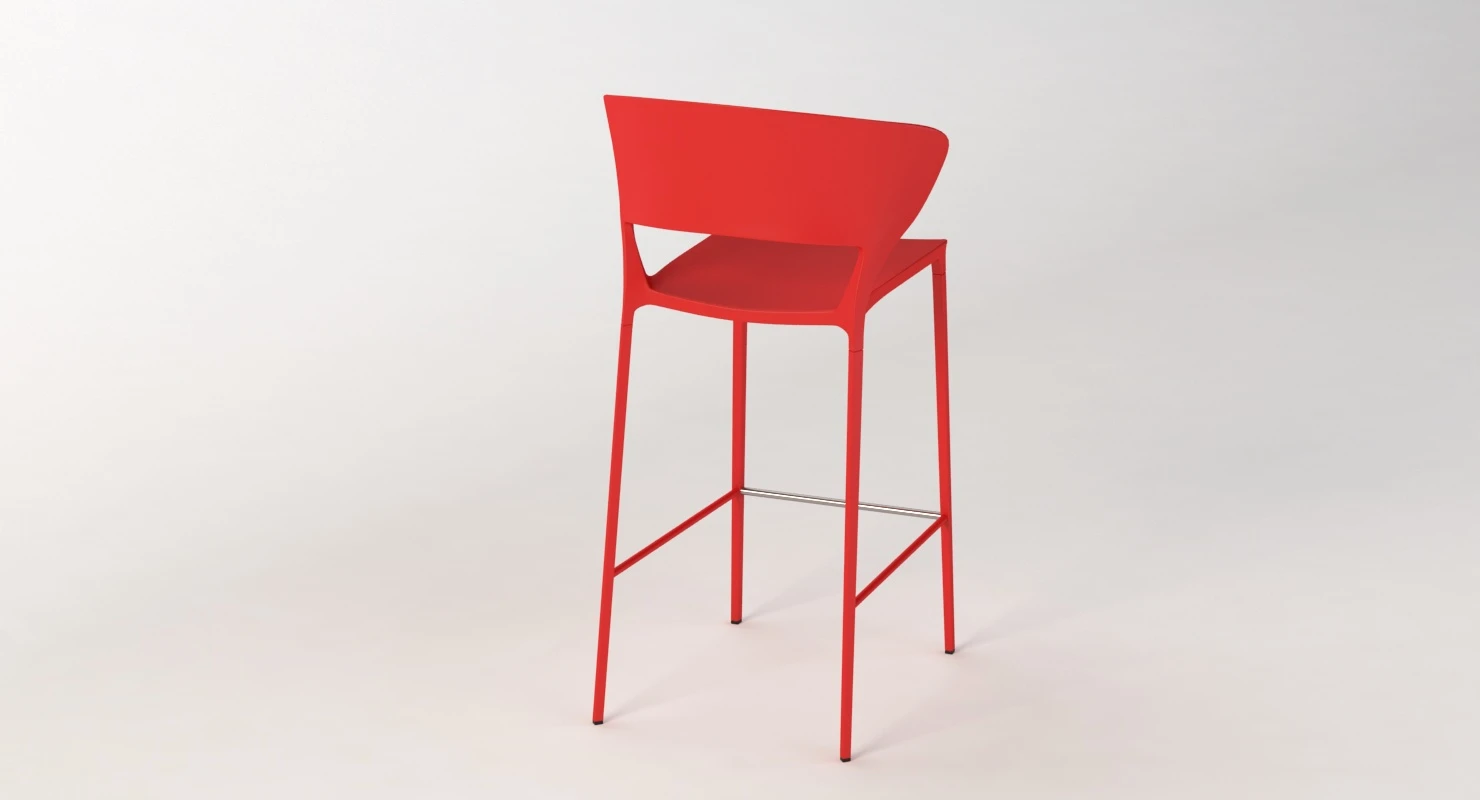 Desalto Koki High Medium stool H64 3D Model_04