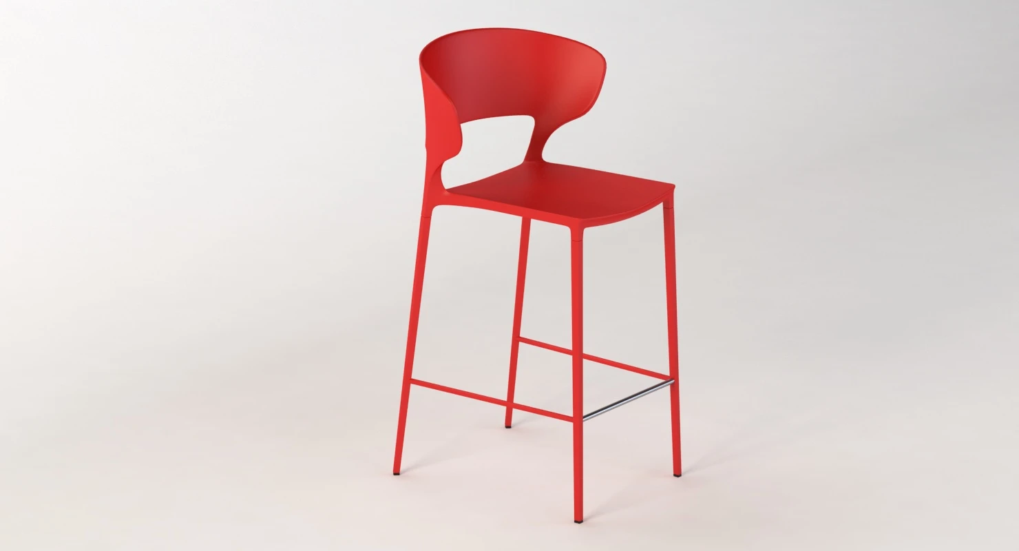 Desalto Koki High Medium stool H64 3D Model_08