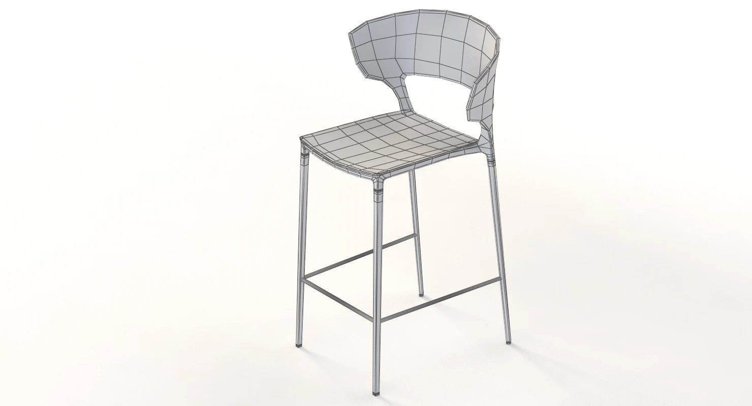 Desalto Koki High Medium stool H64 3D Model_011