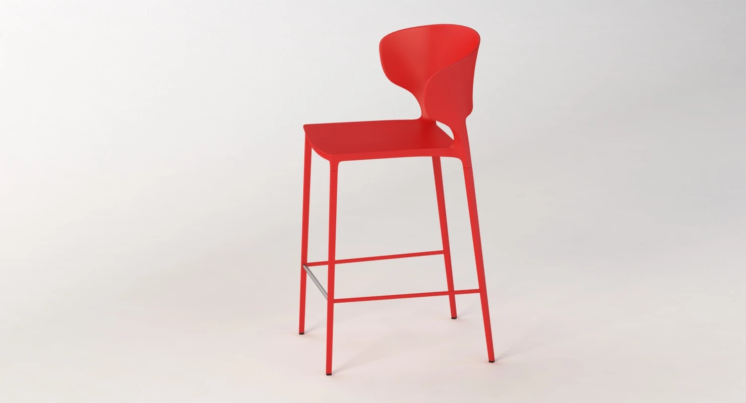 Desalto Koki High Medium stool H64 3D Model_06