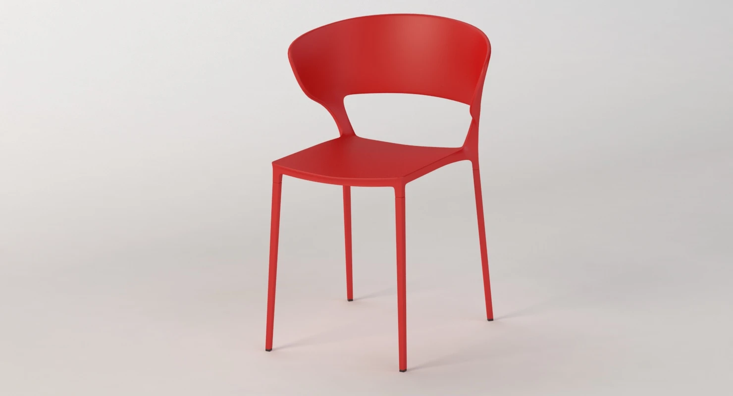 Desalto Koki Stacking Chair 3D Model_07