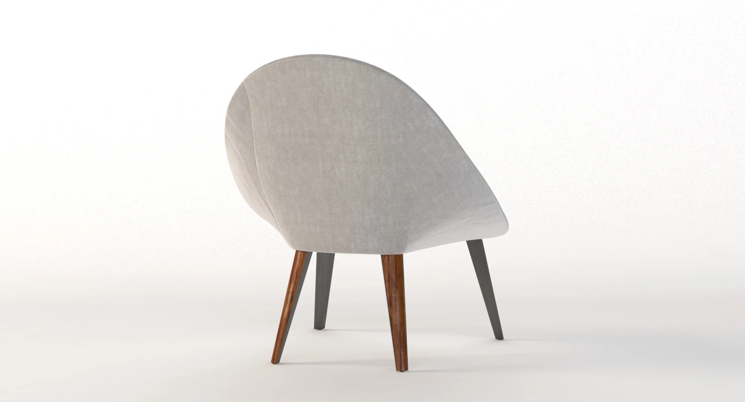 Dinosaur Egg Lounge Side Chair 3D Model_07