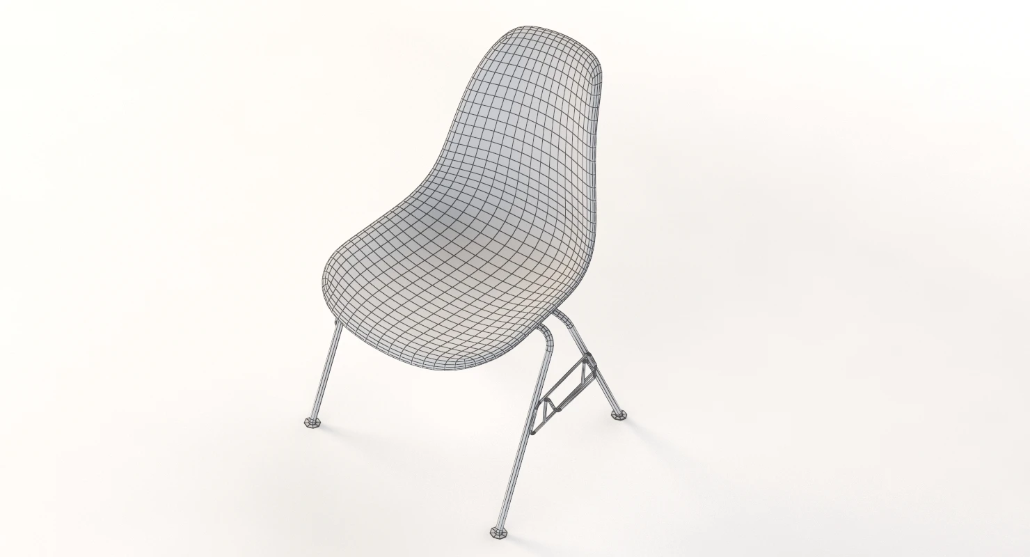 Herman Miller Eames Stacking Side Chair 3D Model_012