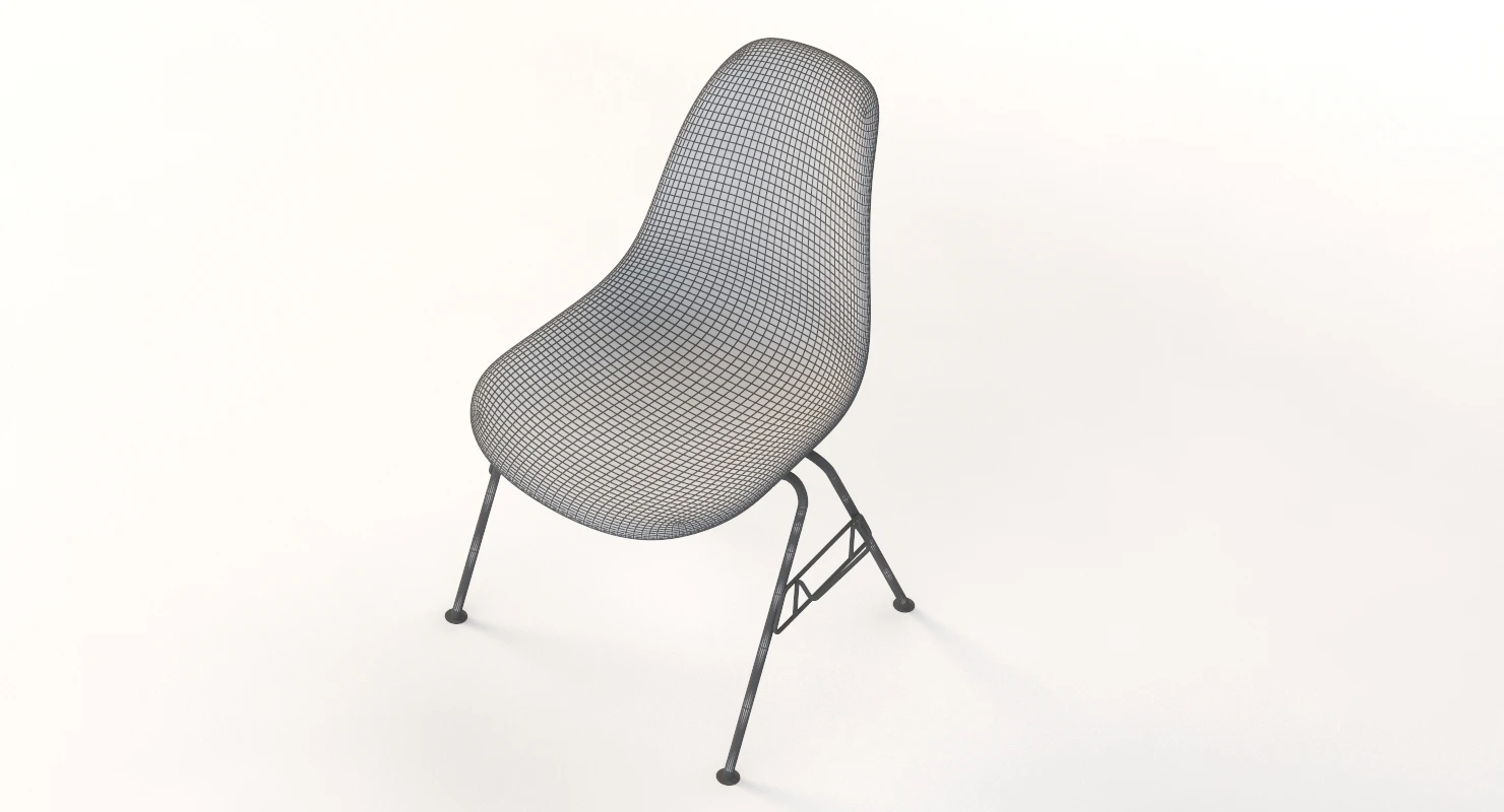 Herman Miller Eames Stacking Side Chair 3D Model_011