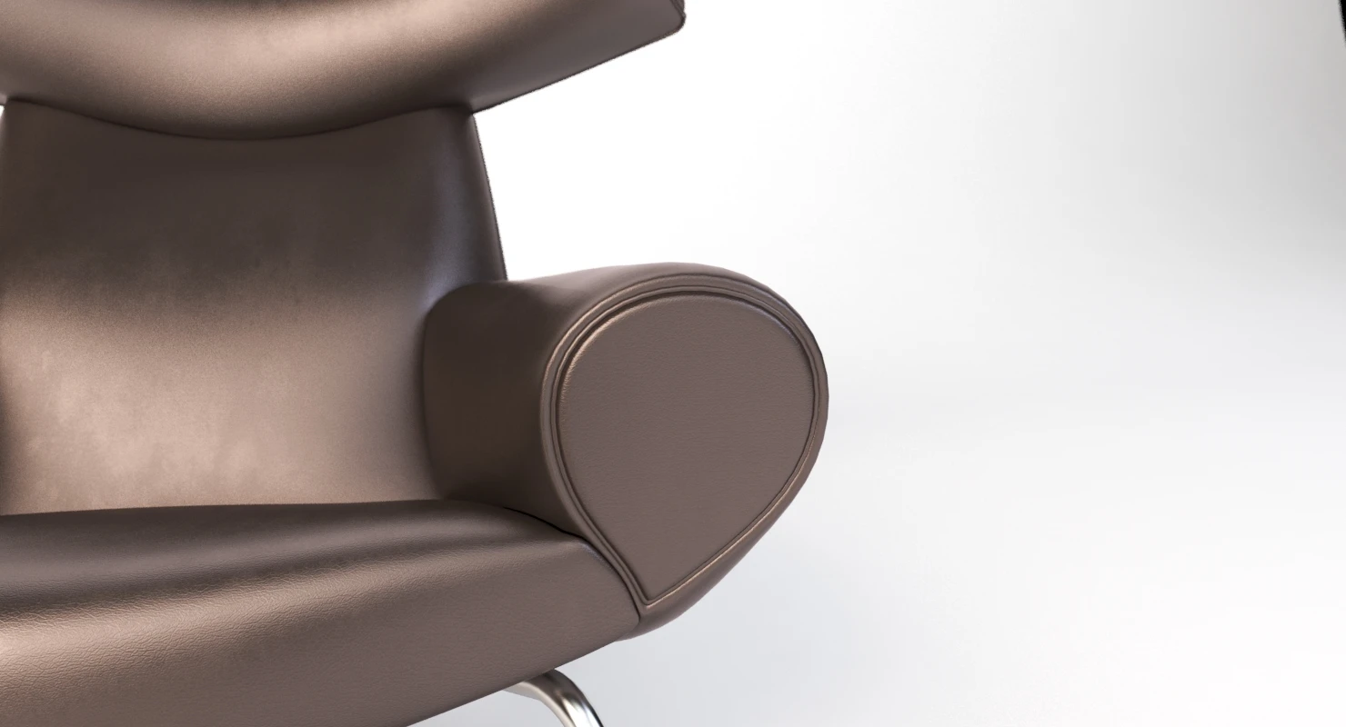 Ej 100 Oxchair Erik Jrgensen Easy Armchair By Hans J. Wegner 3D Model_010