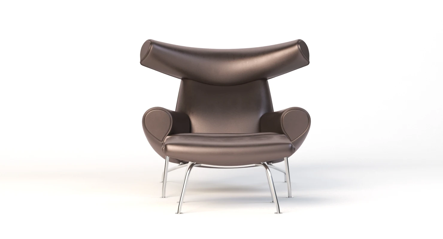 Ej 100 Oxchair Erik Jrgensen Easy Armchair By Hans J. Wegner 3D Model_09