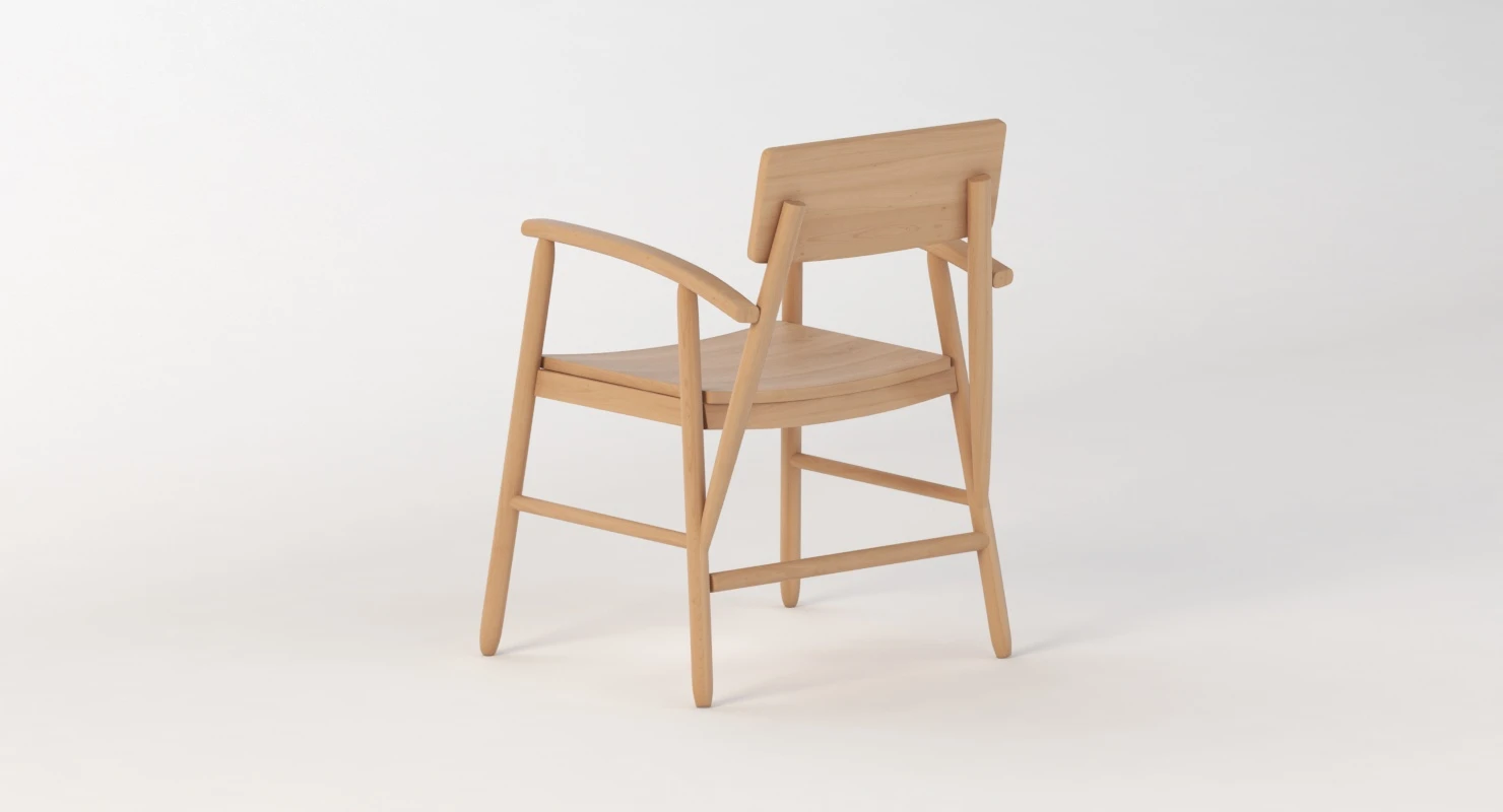 Ethnicraft Oak Bjorsing Armchair 3D Model_05