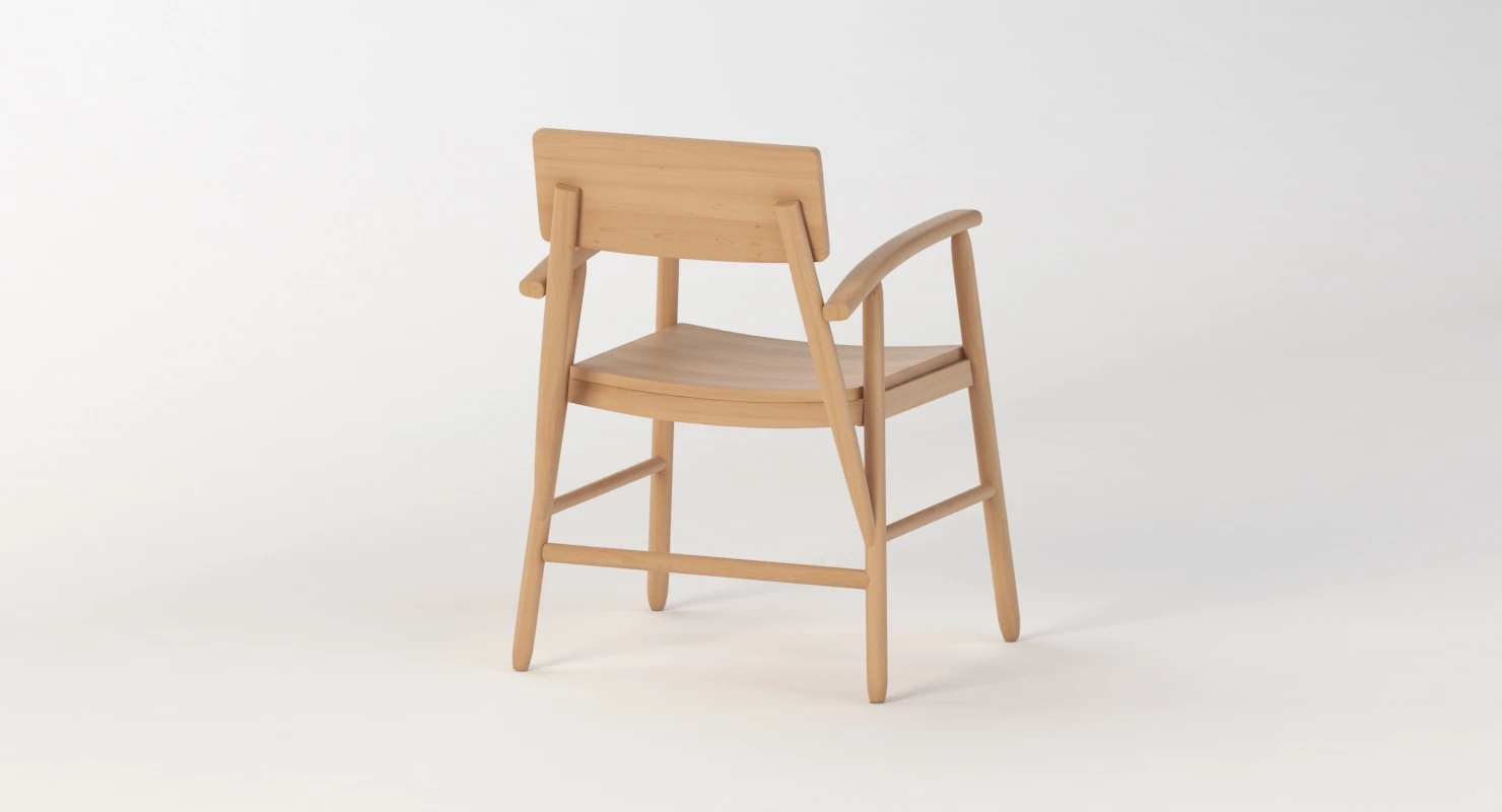 Ethnicraft Oak Bjorsing Armchair 3D Model_04