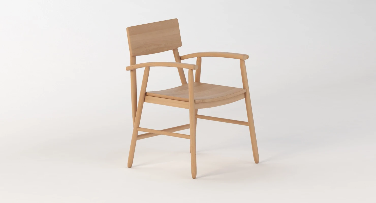 Ethnicraft Oak Bjorsing Armchair 3D Model_08