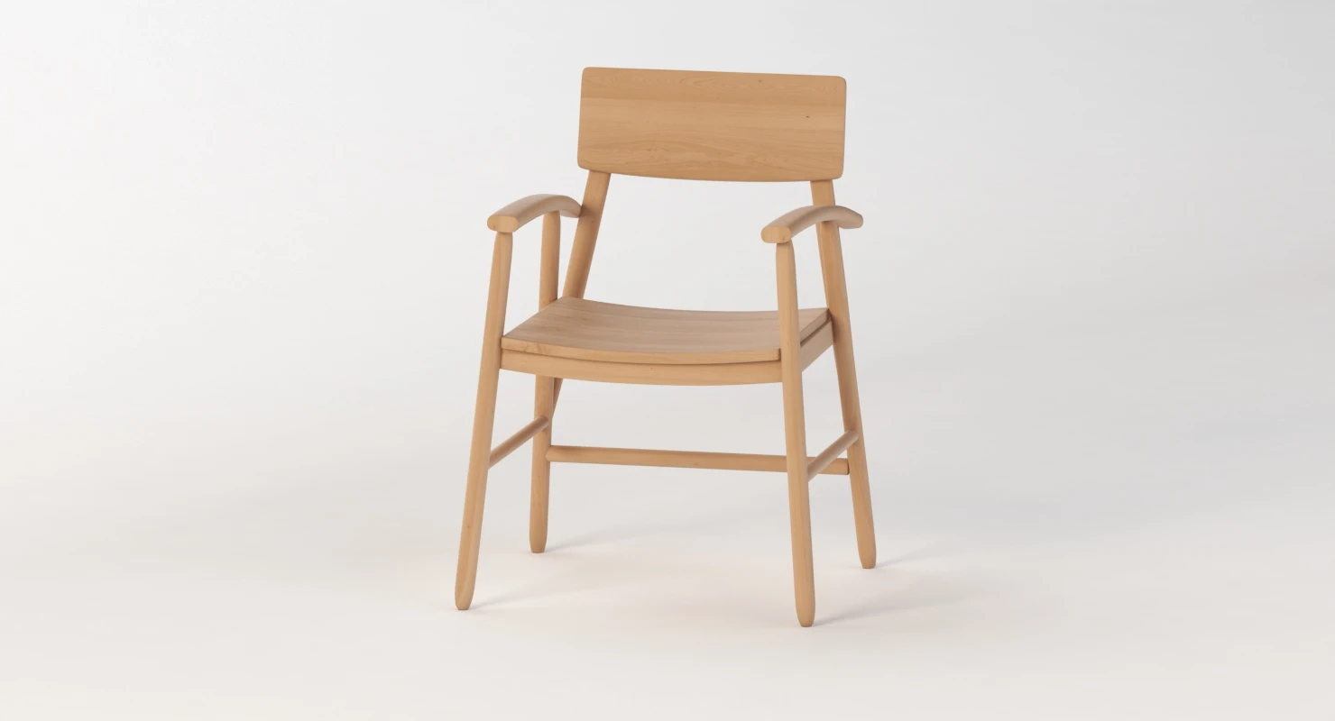 Ethnicraft Oak Bjorsing Armchair 3D Model_07