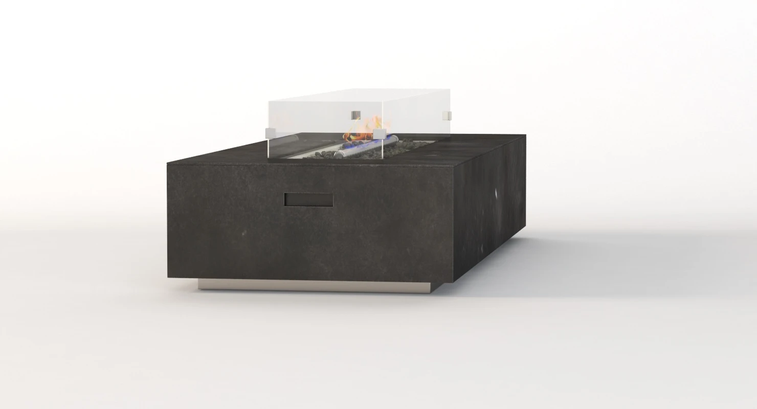 Fayette Linear Outdoor Fire-pit Fire Table 3D Model_05