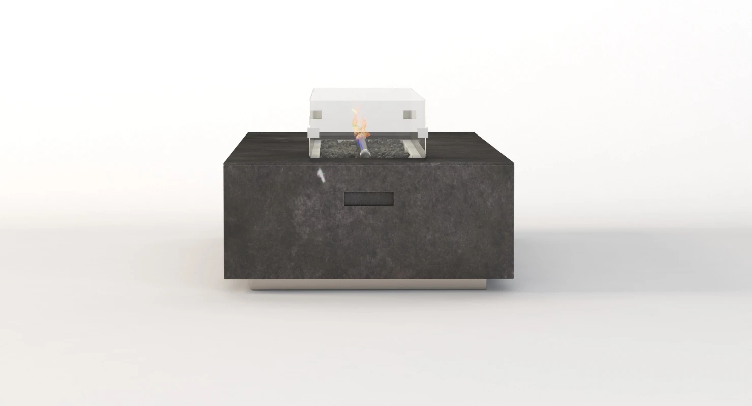 Fayette Linear Outdoor Fire-pit Fire Table 3D Model_08