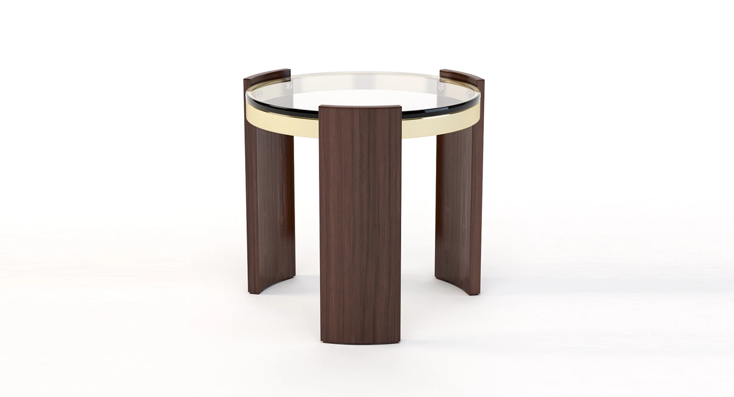 Figured Eucalyptus Bowen Round Side Table 3D Model_01