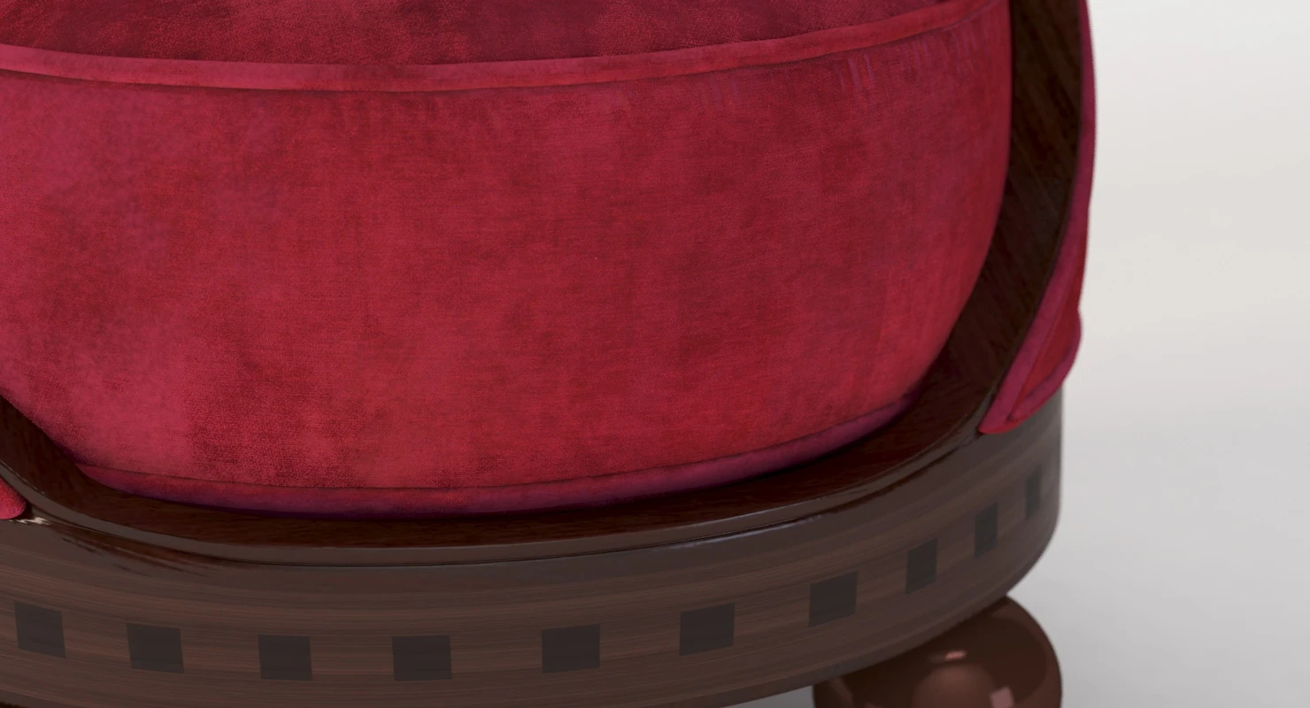 French Art Deco Boudoir Lounge Chair 3D Model_03