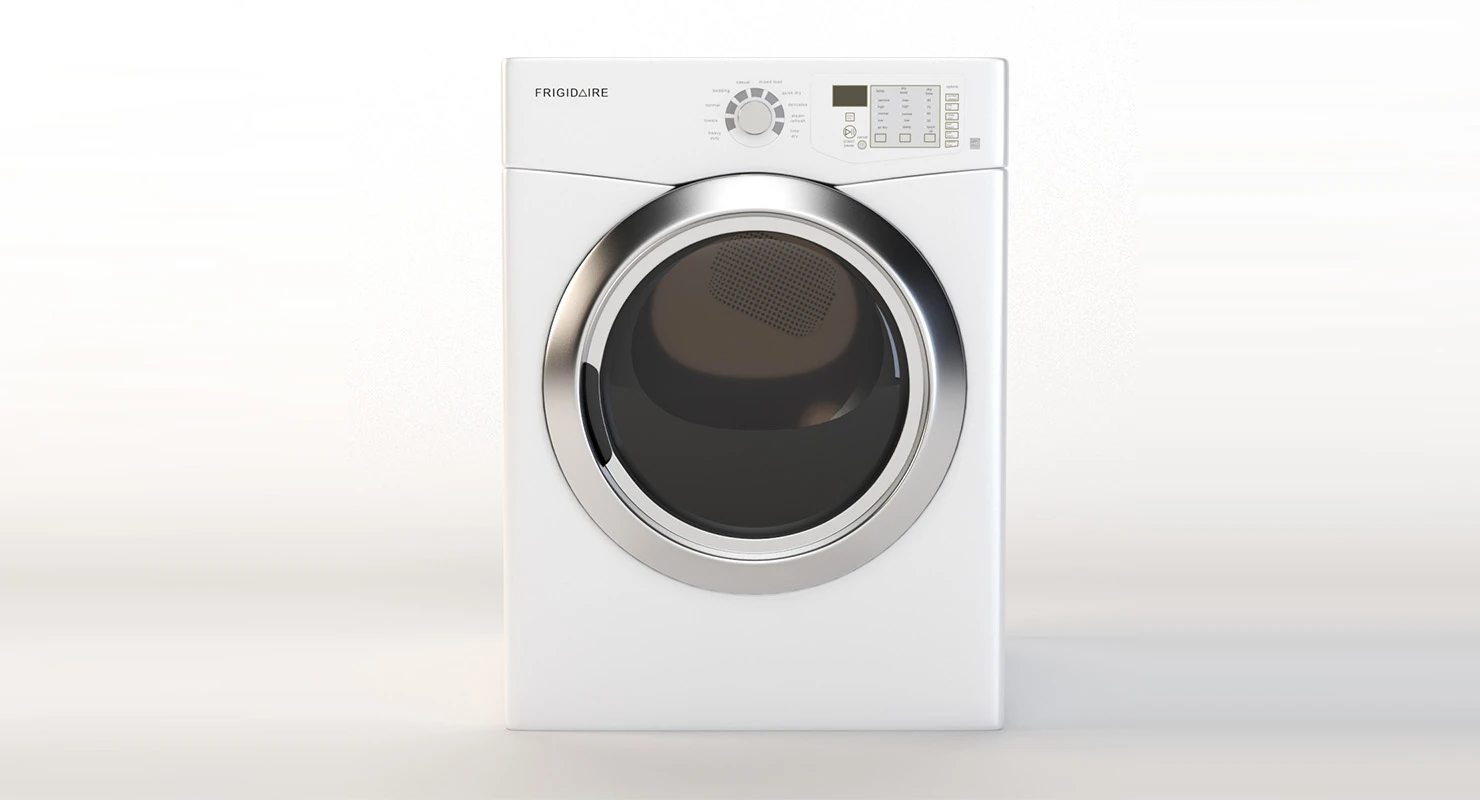 Frigidaire 7 Cu Ft Electric Dryer 3D Model_01