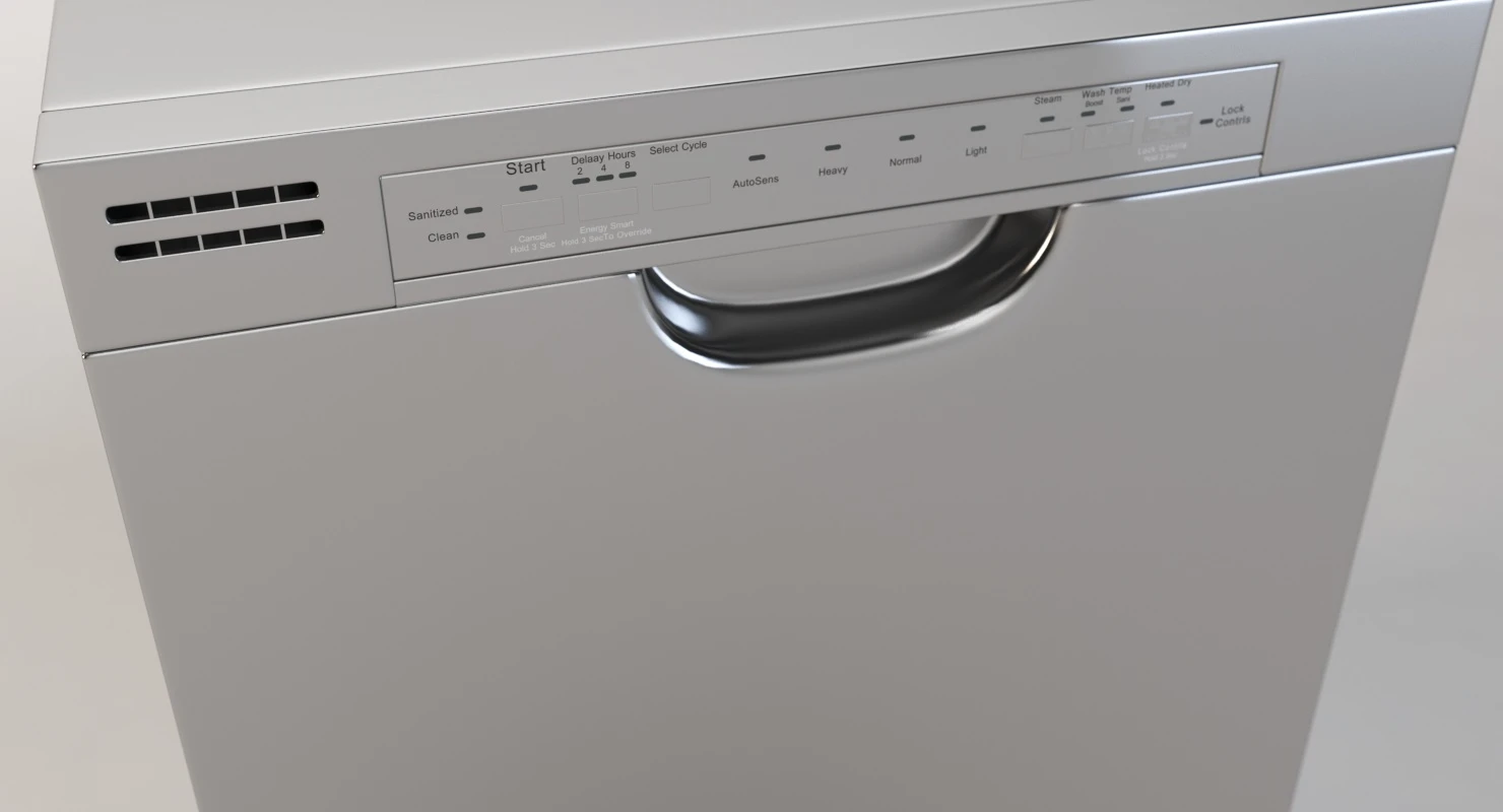General Electric 24 Profile Series Built-In Dishwasher PDF820SSJSS 3D Model_03