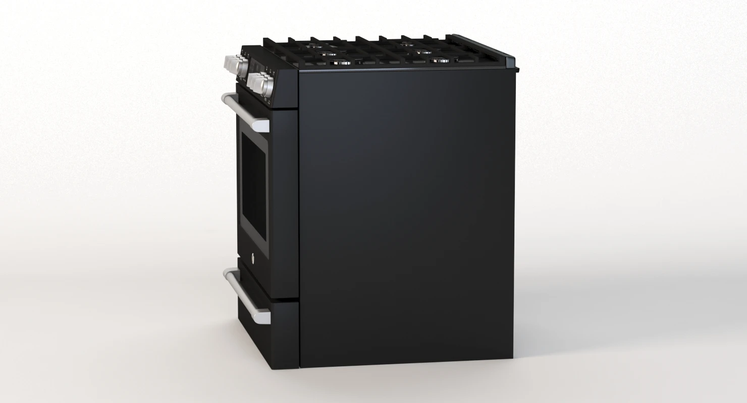 General Electric Cafe Series 30 Slide In Front Control Range With Warming Drawer CGS986SELSS 3D Model_09