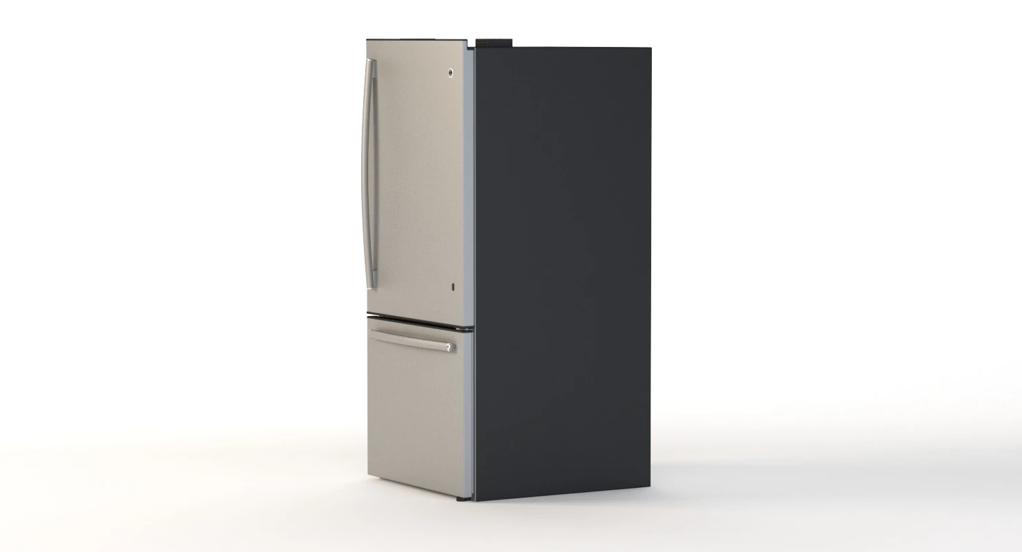 General Electric Energy Star Bottom Freezer Refrigerator 3D Model_08