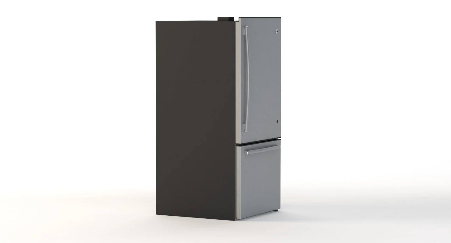 General Electric Energy Star Bottom Freezer Refrigerator 3D Model_04