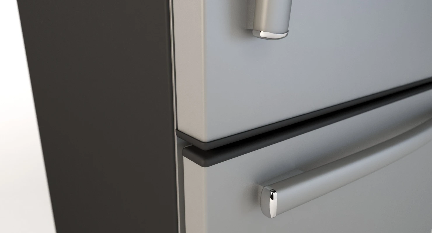 General Electric Energy Star Bottom Freezer Refrigerator 3D Model_09