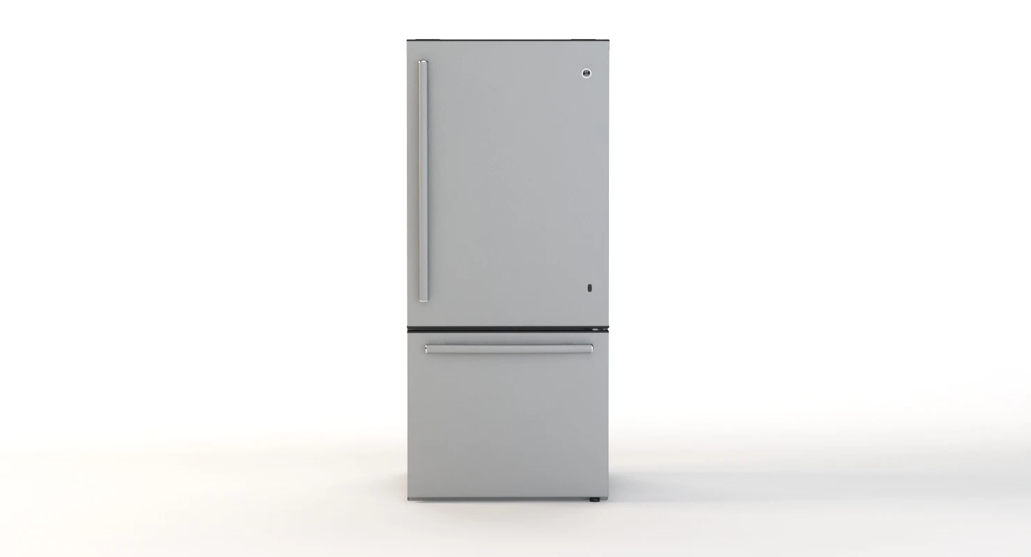 General Electric Energy Star Bottom Freezer Refrigerator 3D Model_010