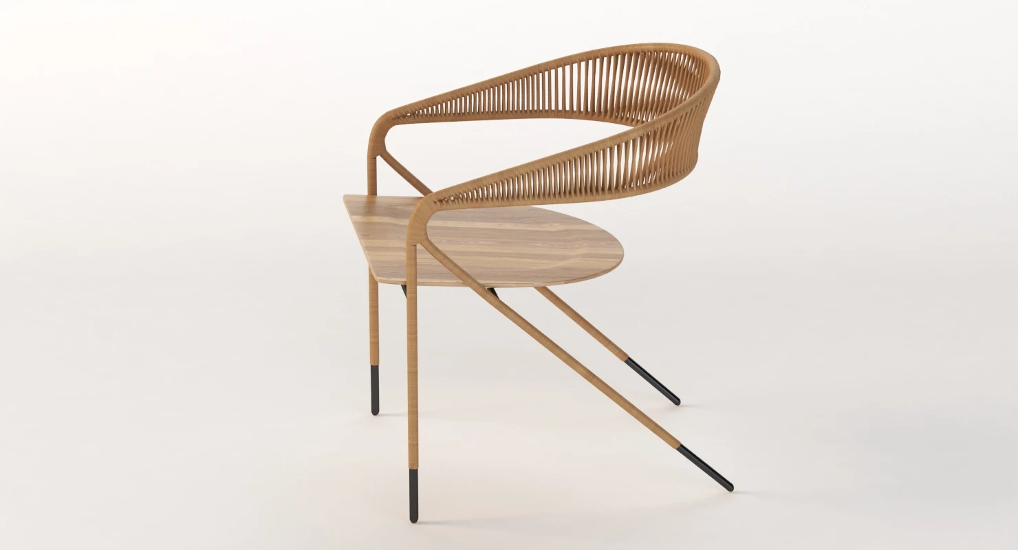 George Living Divani Wicker Small Armchair 3D Model_09