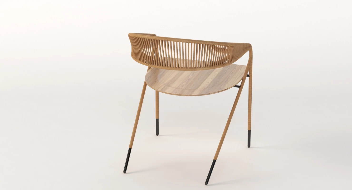 George Living Divani Wicker Small Armchair 3D Model_07