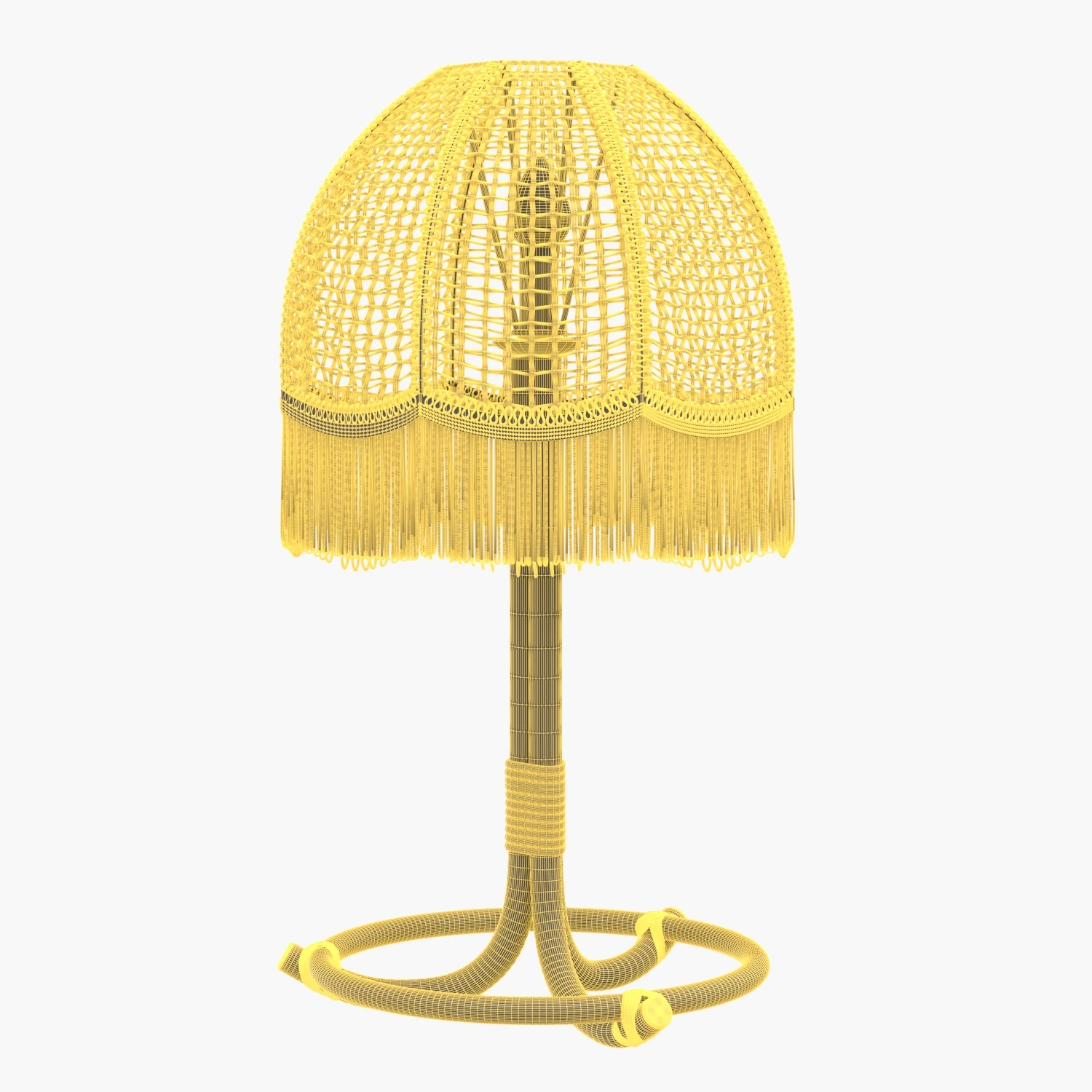 Pair of Midcentury Bamboo Table Lamp 3D Model_07
