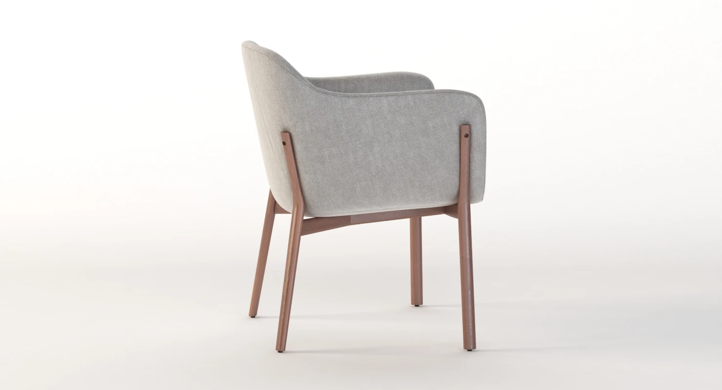 Heals De La Espada Porto upholstered Dining Chair 3D Model_06