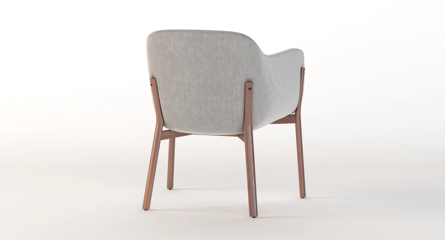 Heals De La Espada Porto upholstered Dining Chair 3D Model_07