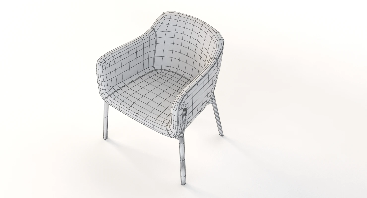 Heals De La Espada Porto upholstered Dining Chair 3D Model_012