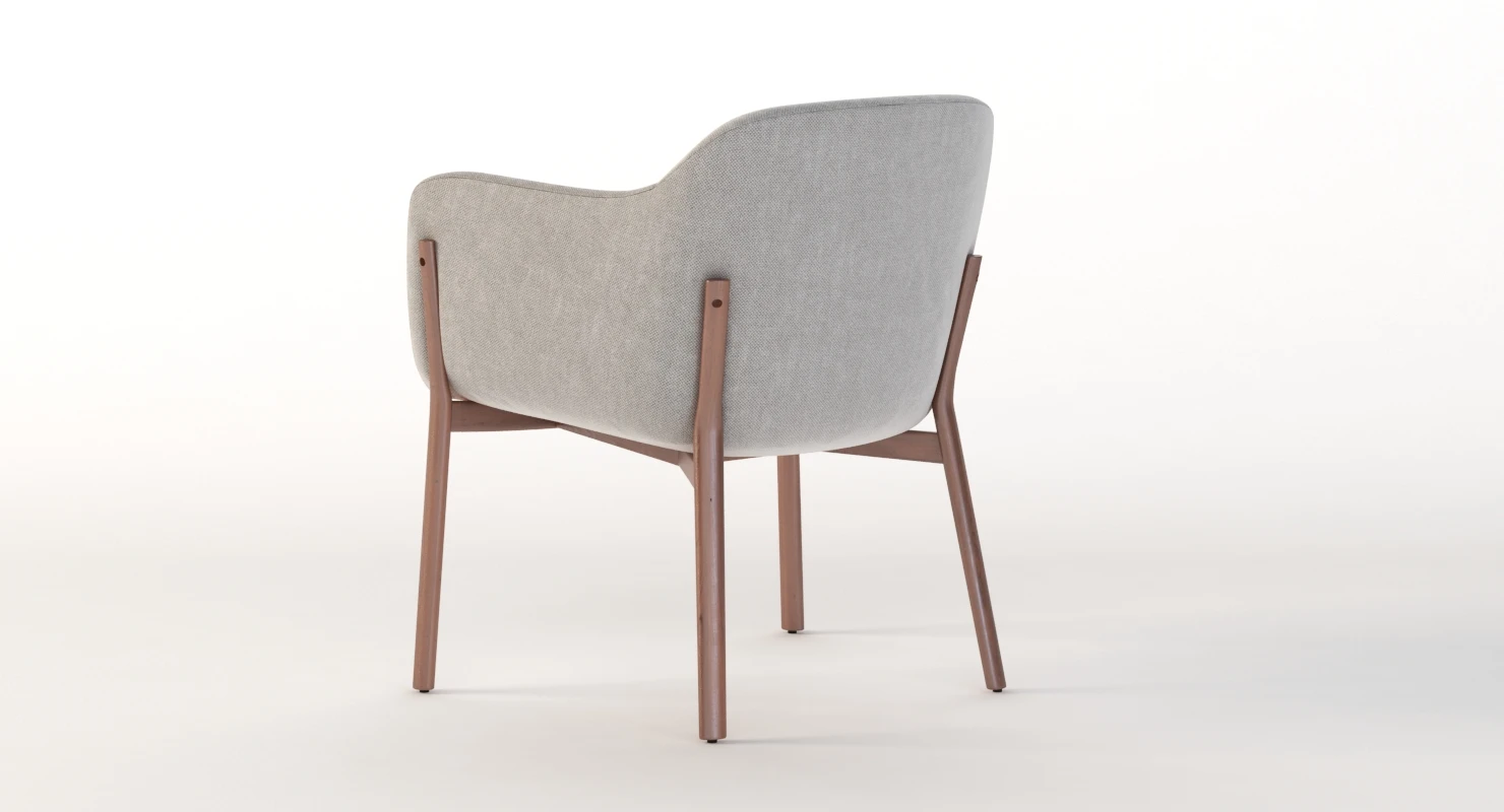 Heals De La Espada Porto upholstered Dining Chair 3D Model_08