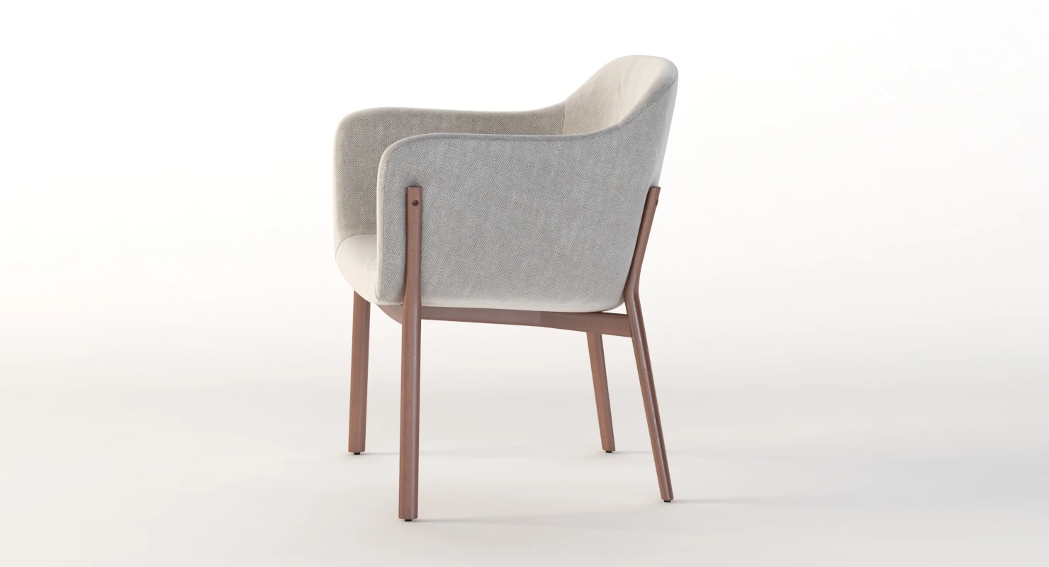 Heals De La Espada Porto upholstered Dining Chair 3D Model_09