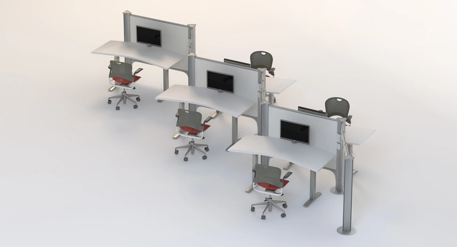 Herman Miller Resolve System with Office Accessories Set 05 3D Model_05