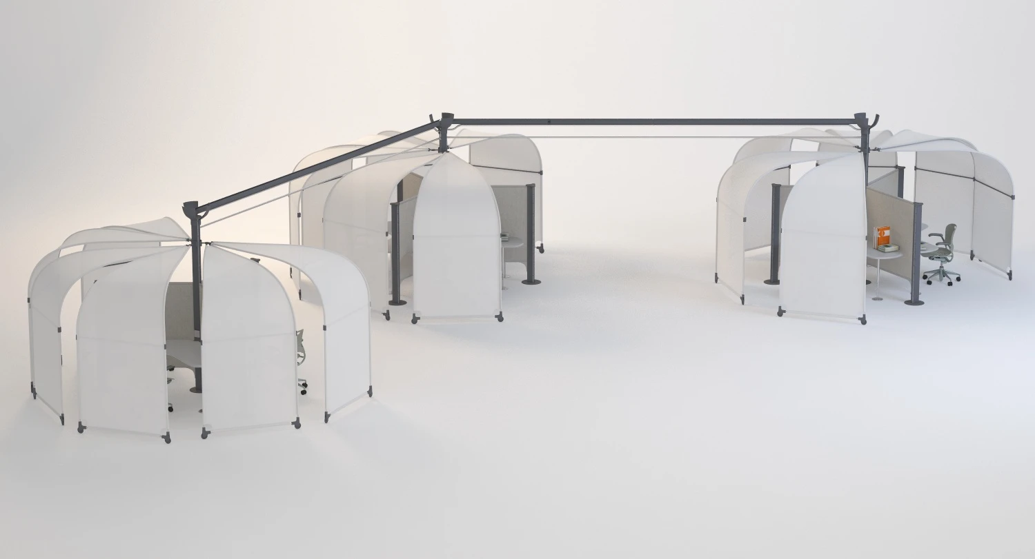 Herman Miller Resolve System with Office Accessories Set 07 3D Model_04