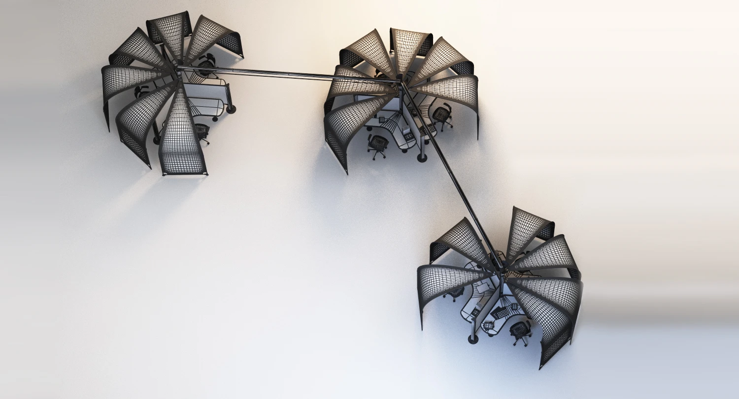 Herman Miller Resolve System with Office Accessories Set 07 3D Model_09