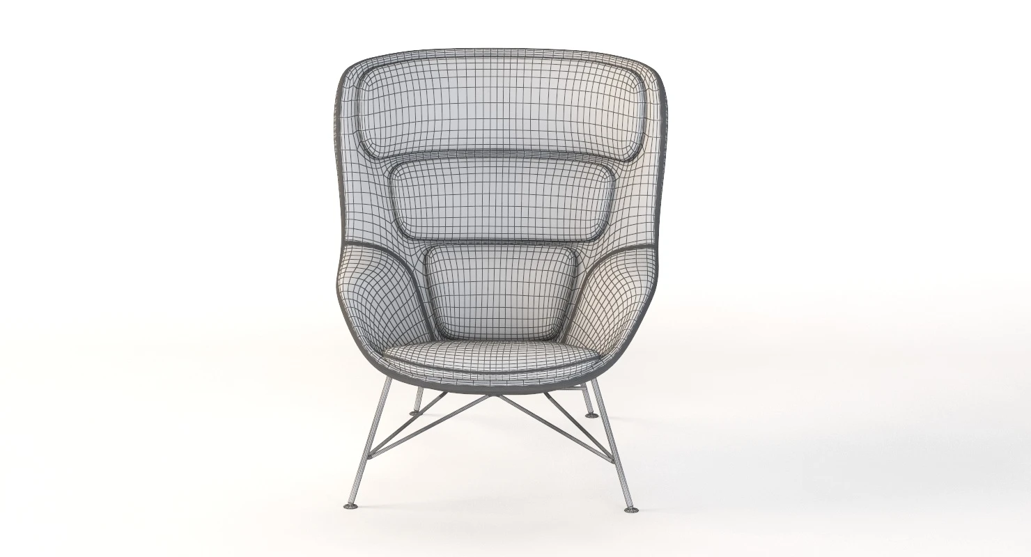 Herman Miller Striad High Back Lounge Chair 3D Model_011