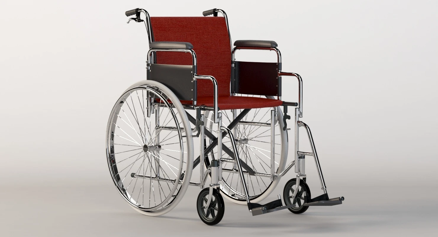 Hi Fortune 21 Lbs Lightweight Medical Self Propelled Manual Wheelchair 3D Model_05