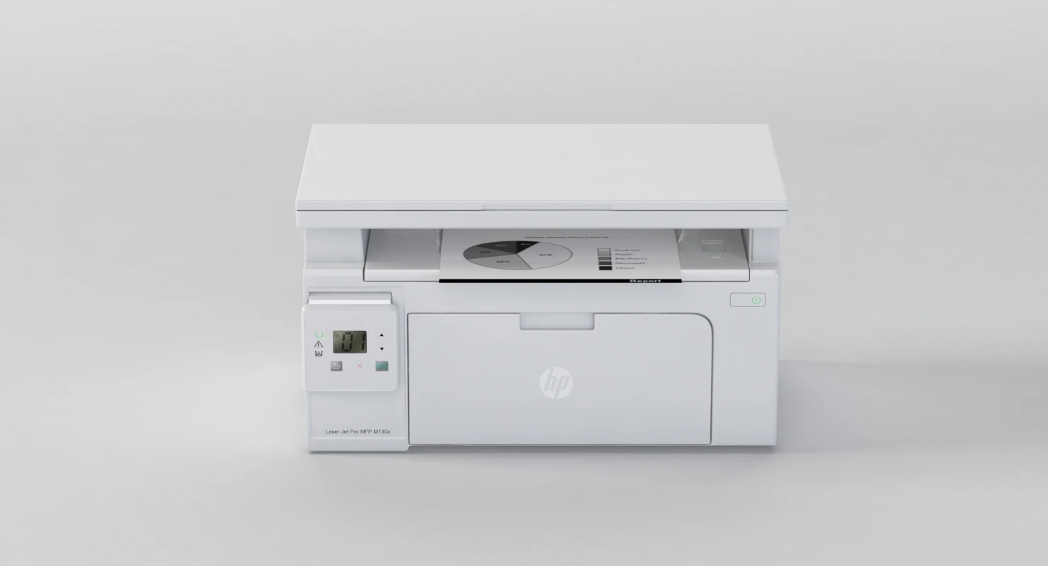 Hp Laserjet Pro M130nw Laser Printer 3D Model_010