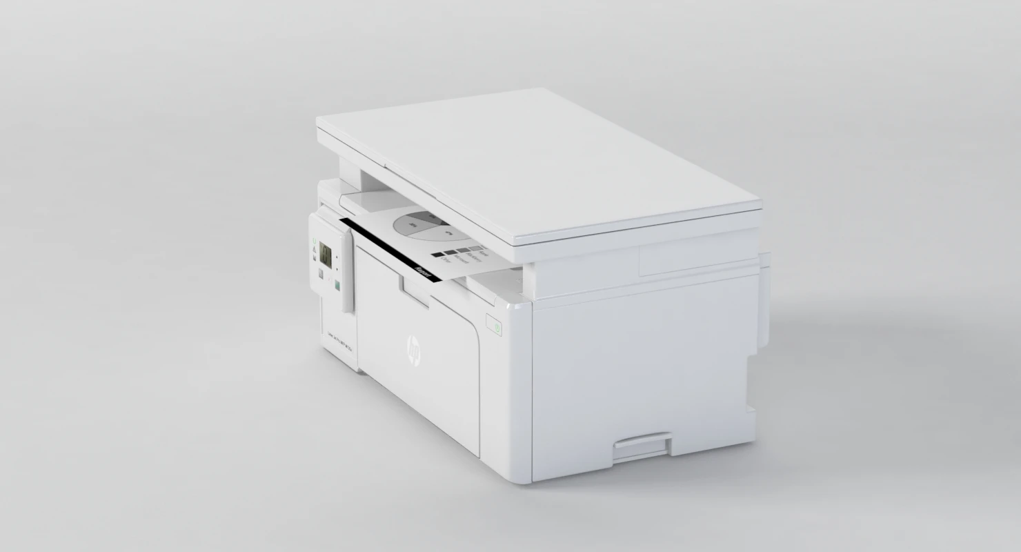 Hp Laserjet Pro M130nw Laser Printer 3D Model_09